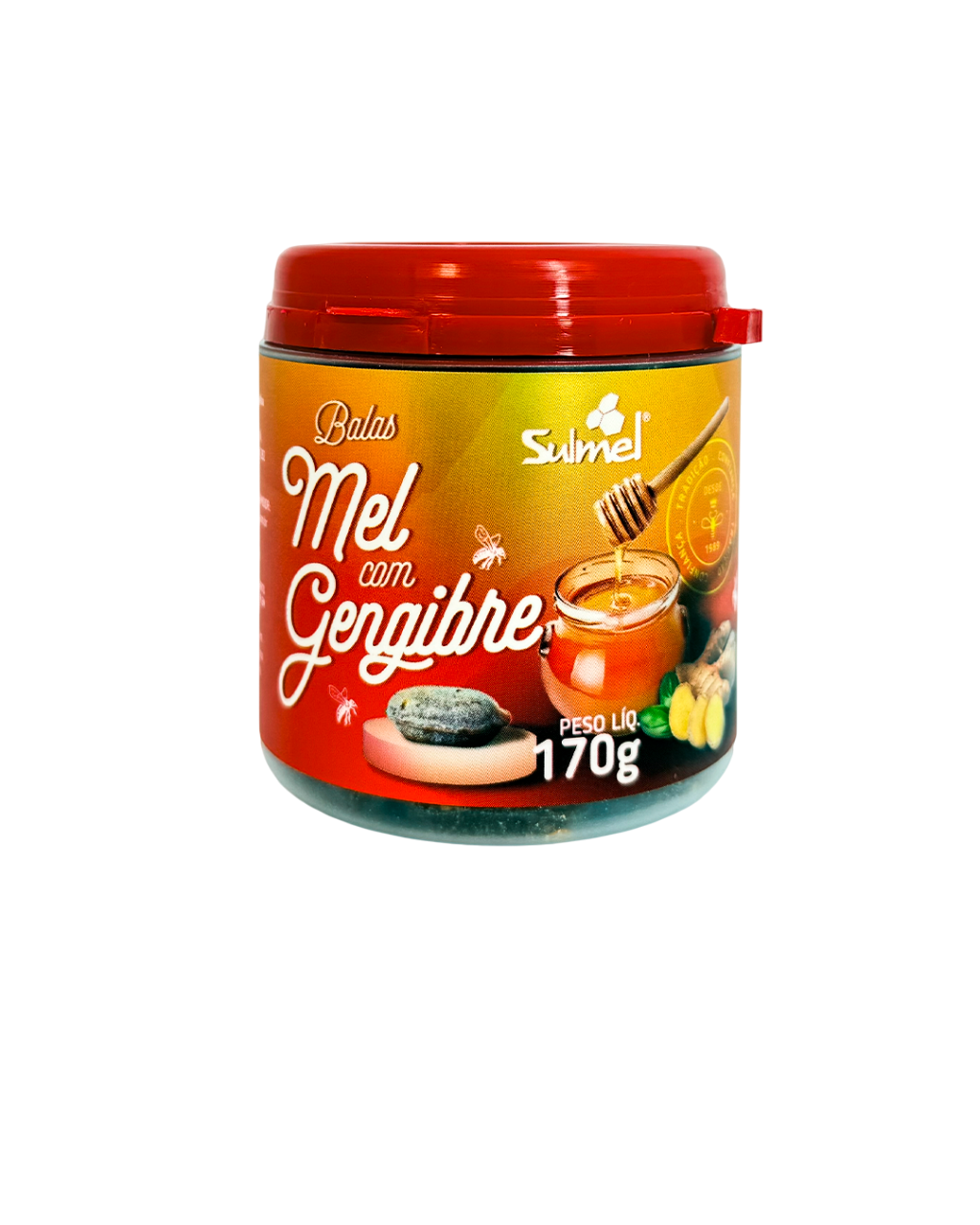 Bala de Mel, Própolis e Gengibre 170g