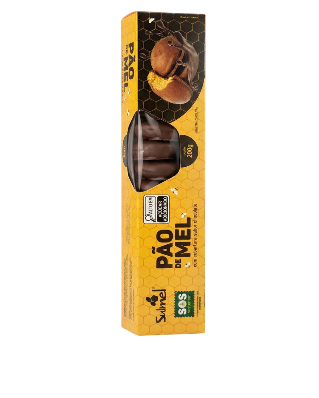 Pão de Mel com cobertura de chocolate 200g
